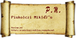 Piskolczi Miklós névjegykártya